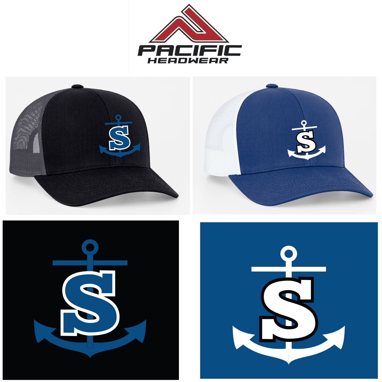 Scituate Baseball (SLL) Pacific Headwear Trucker Snapback 104C