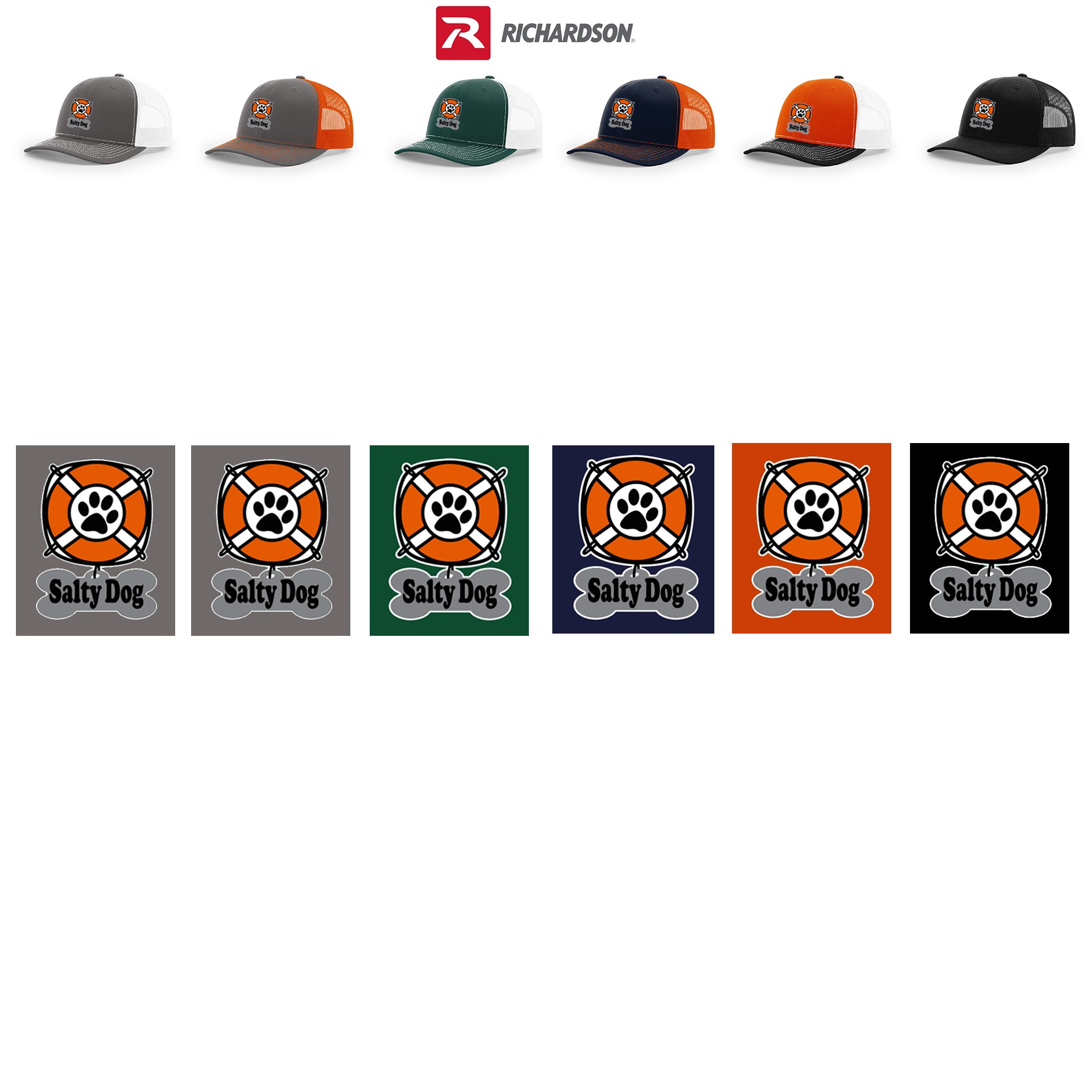 Salty Dog Doggy Daycare Richardson Brand Classic Trucker Model 112