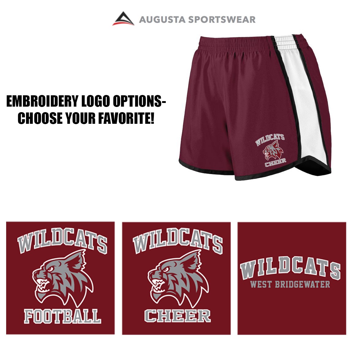 West Bridgewater Youth Football (& Cheer) Association Augusta Girls Pulse Team Shorts