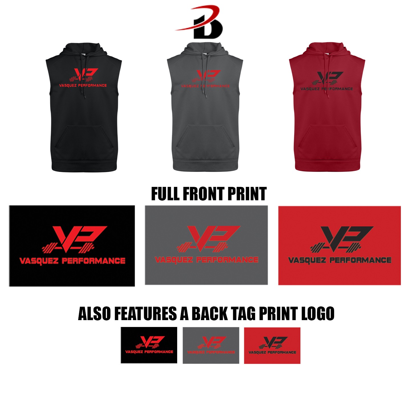 Vasquez Performance Badger Performance Fleece Sleeveless Hoodie