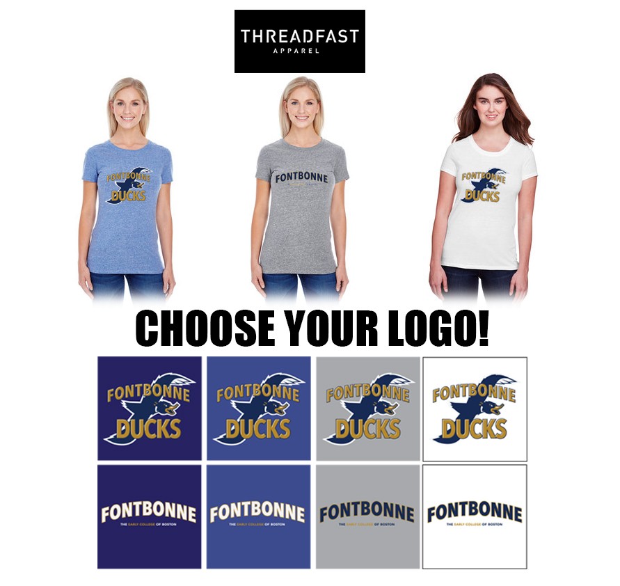 Fontbonne Academy Threadfast Apparel Ladies' Triblend Short-Sleeve T-Shirt