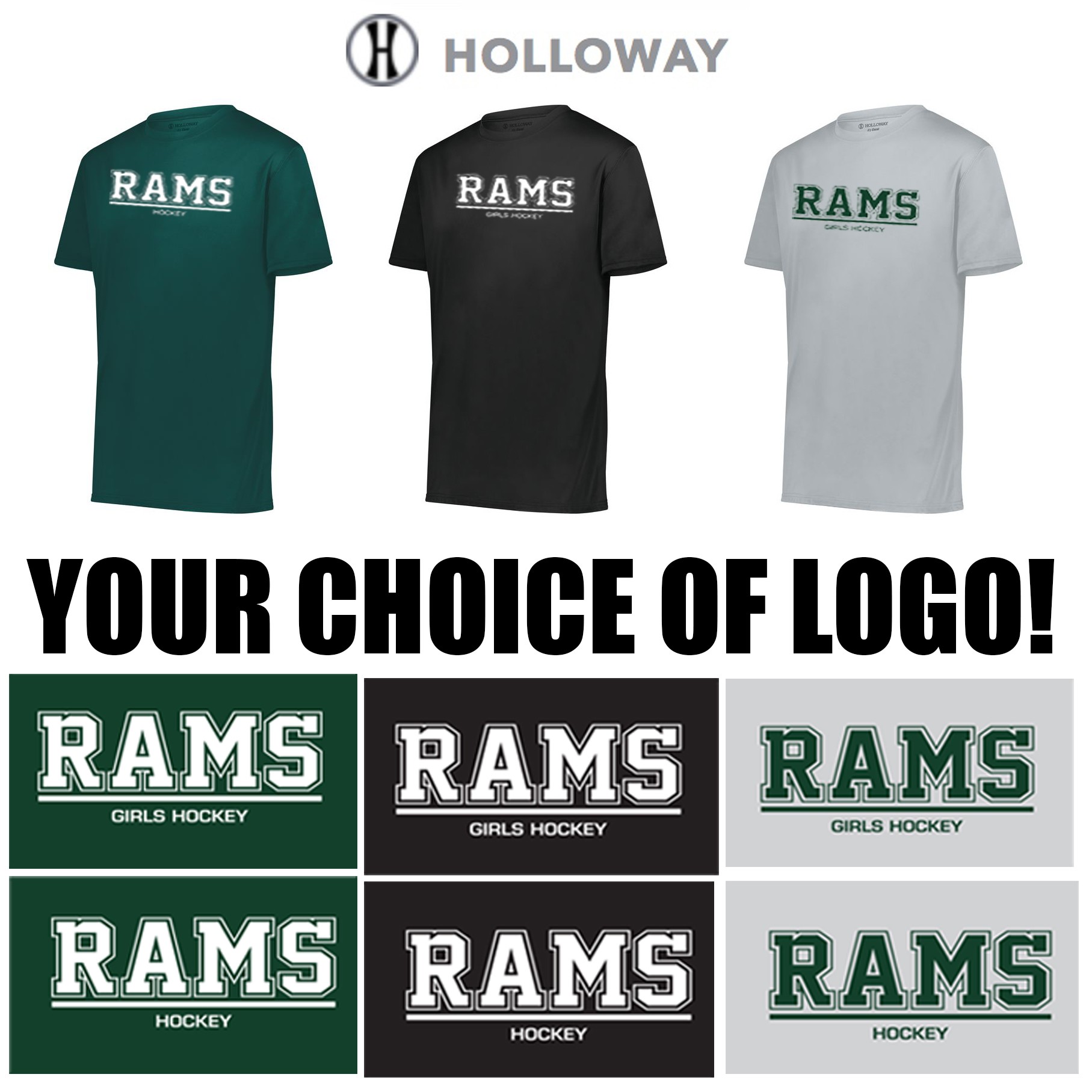 Marshfield high School Girls Hockey Holloway Momentum Tee, Adult