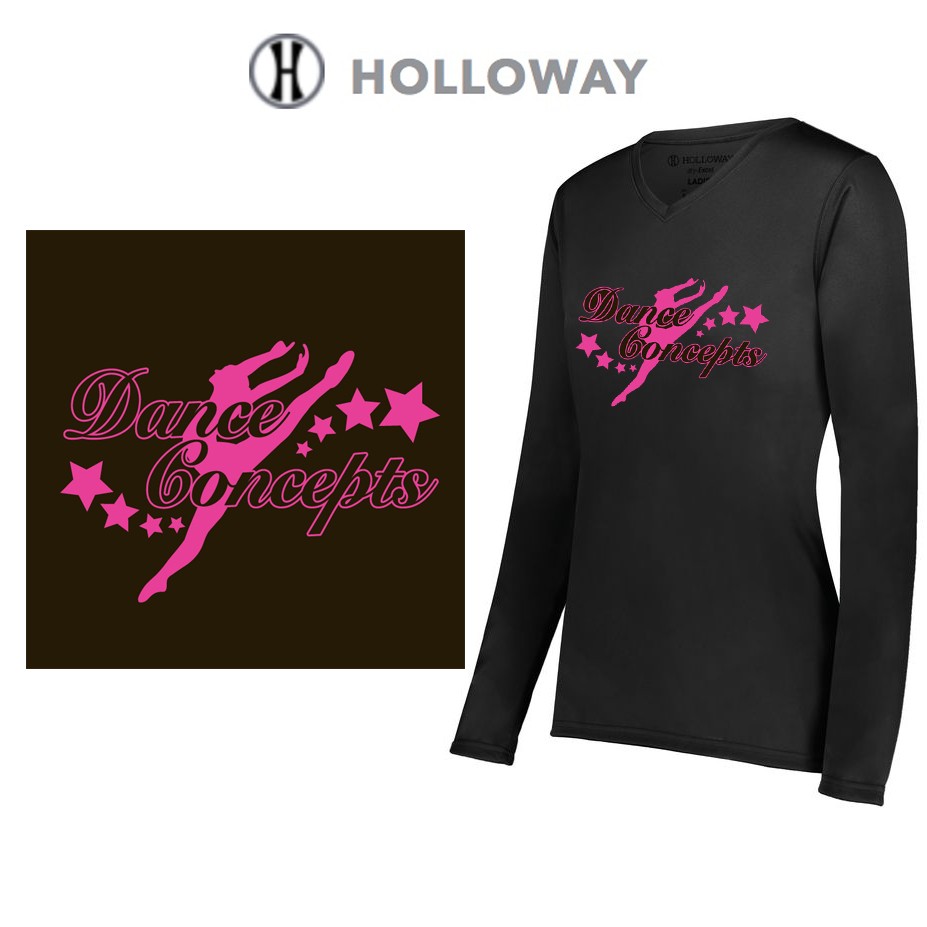 Dance Concepts Holloway Ladies Momentum Long Sleeve Tee, Ladies Fit