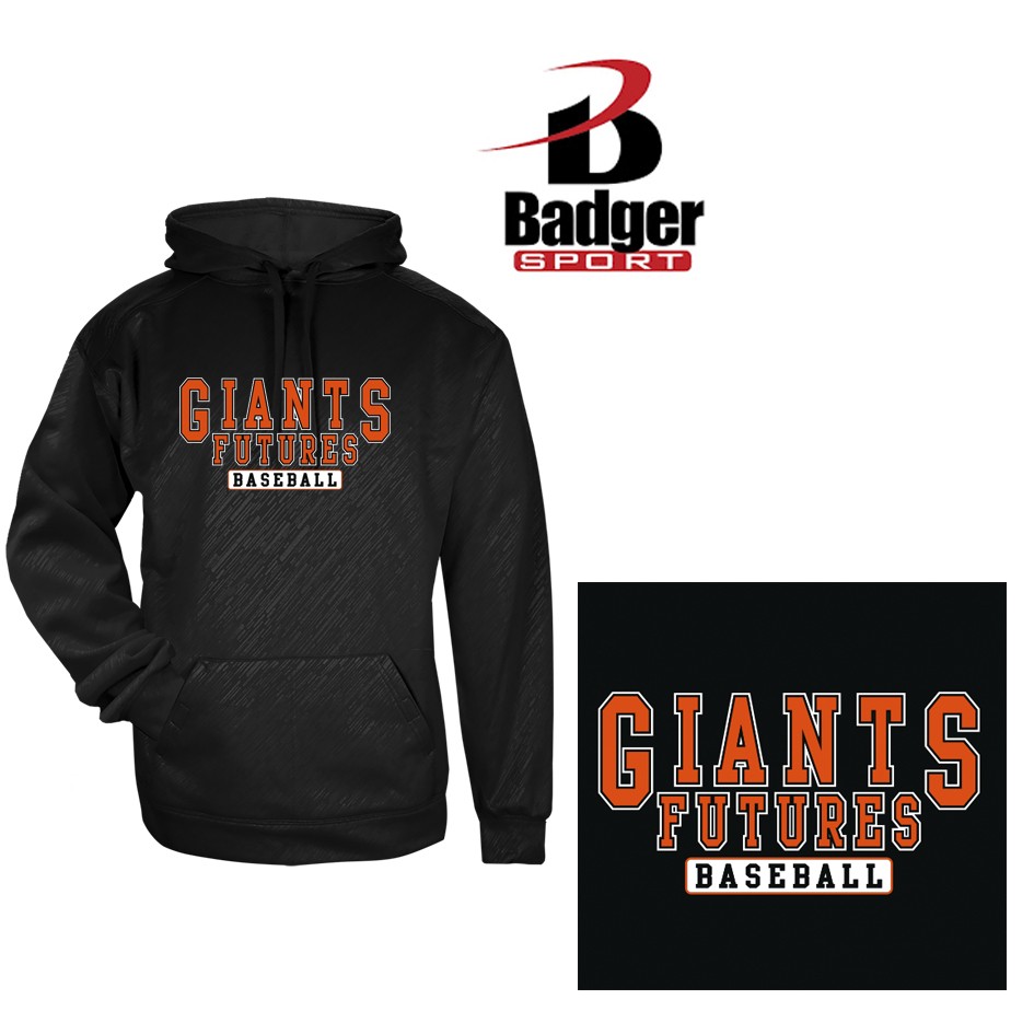 Giants Futures Baseball Badger Line Embossed Hooded Pullover, Youth