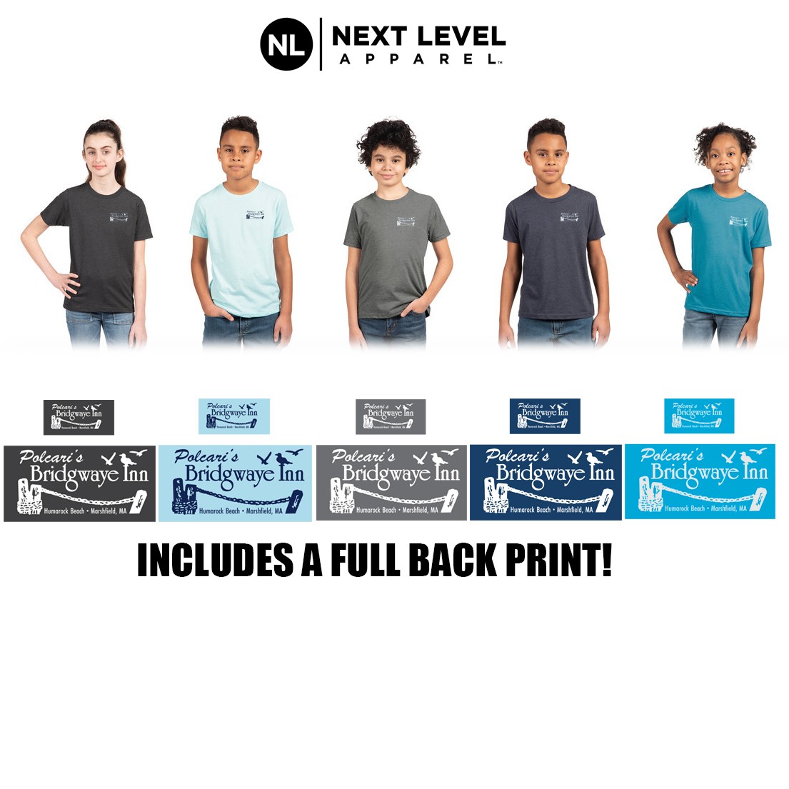 Bridgwaye Inn Next Level Apparel Youth CVC Crew Tee