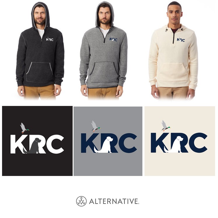 Keystone Retriever Club Alternative Adult Quarter Zip Fleece Hooded Sweatshirt