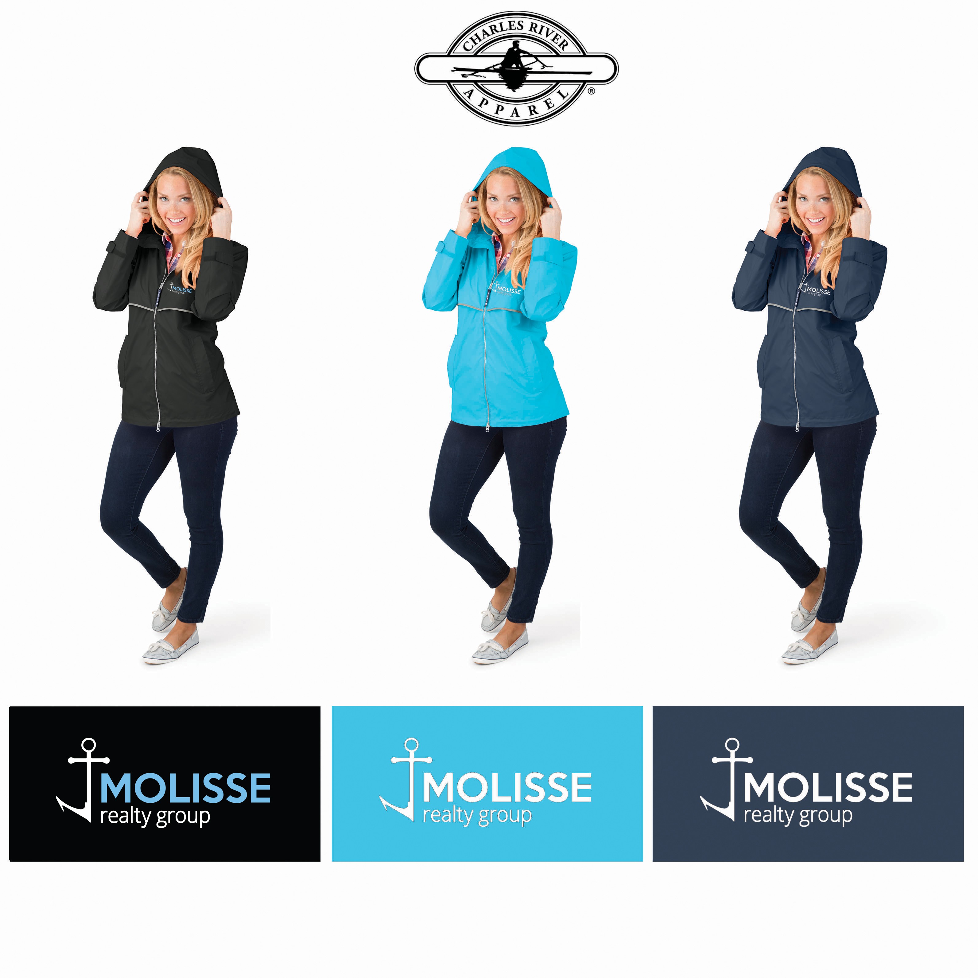 Molisse Realty Group Charles River New Englander® Rain Jacket, Women’s Fit