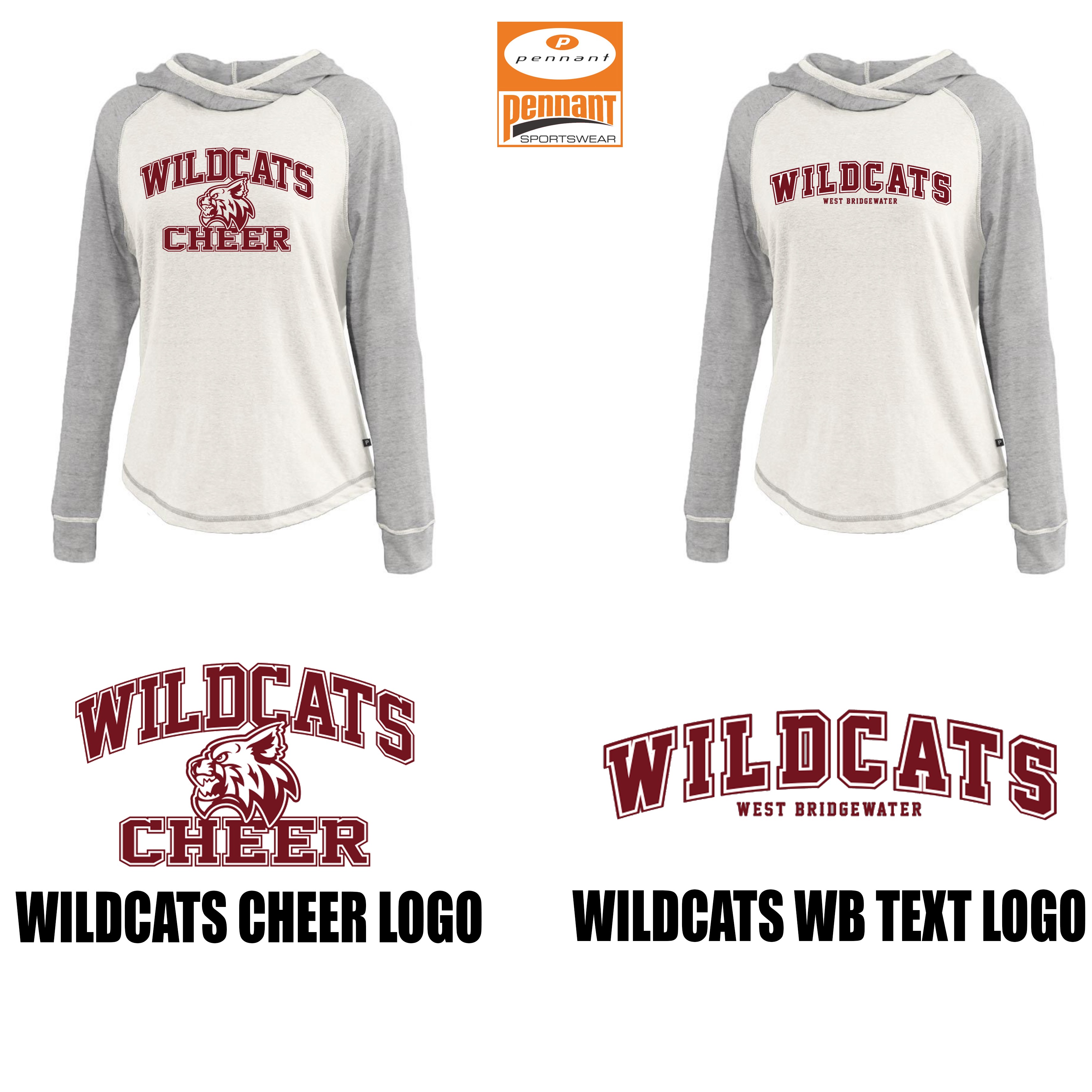 West Bridgewater Youth Football (& Cheer) Association Pennant Girls Triblend Hoodie