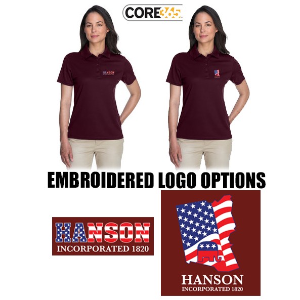 Hanson Republican Town Committee Core 365 Ladies' Origin Performance Piqué Polo, Embroidered