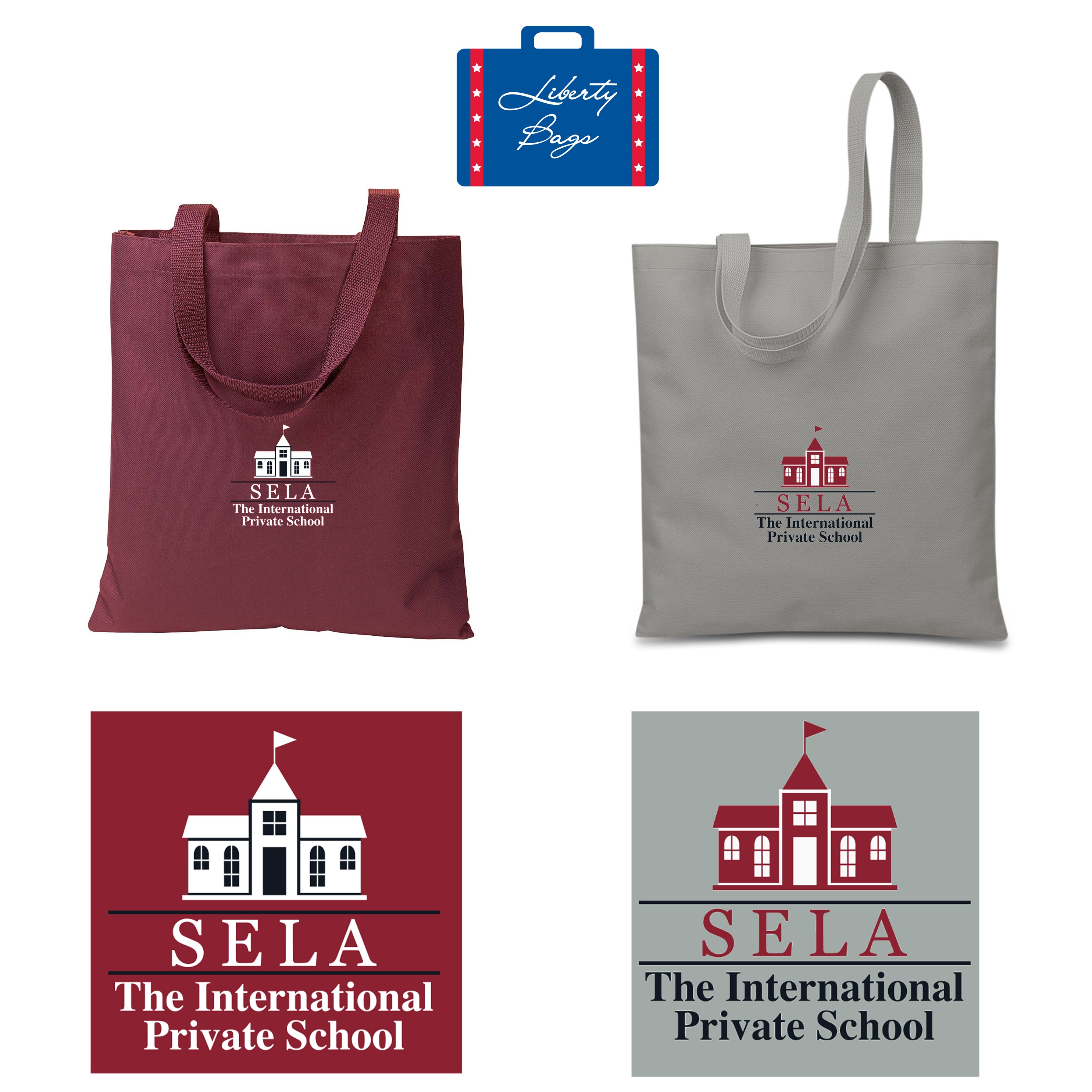 SELA - The International Private School Liberty Bags Madison Tote Bag, Embroidered