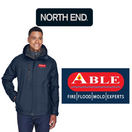 Able Construction North End Men's Caprice 3-in-1 Jacket with Soft Shell Liner