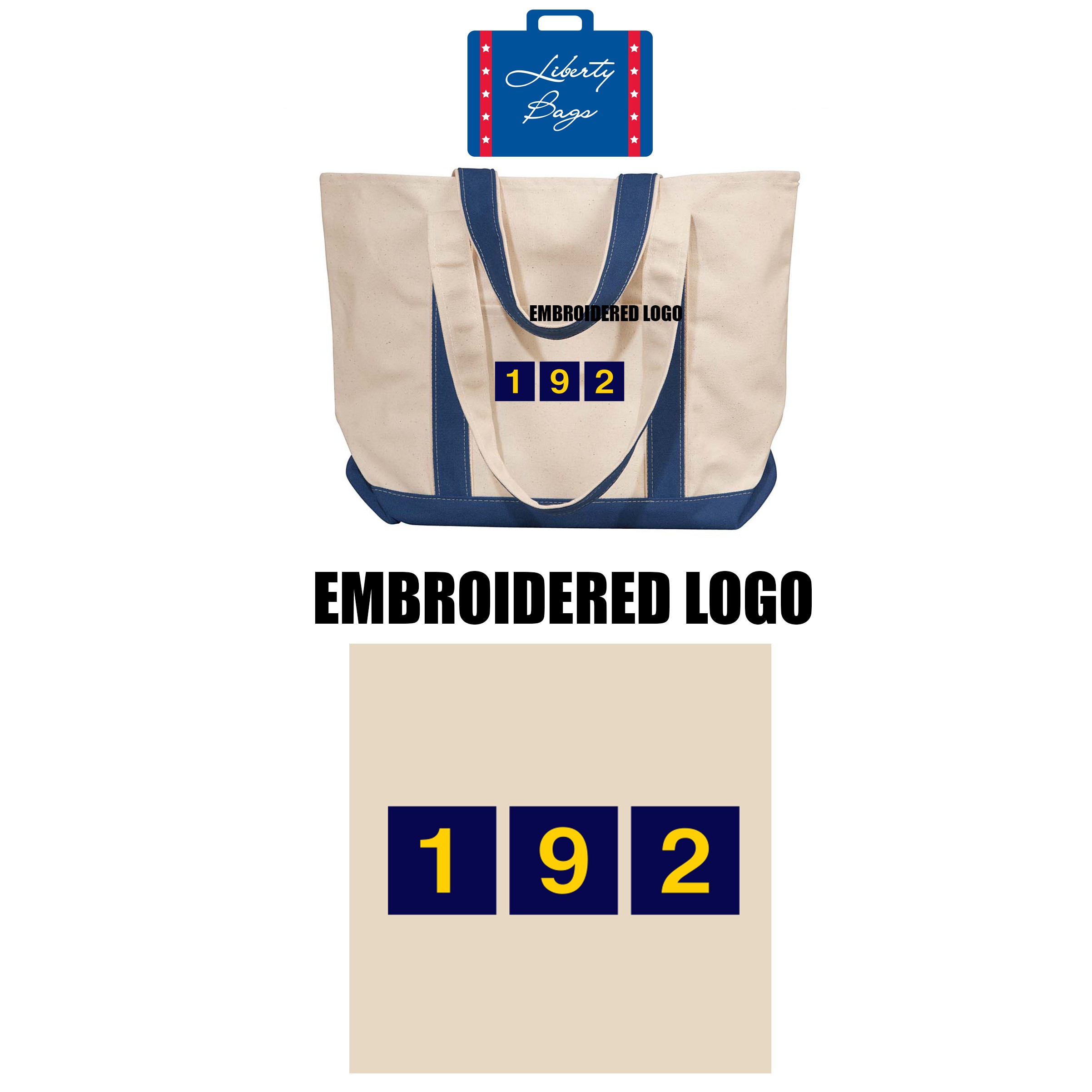 Troop 192 Norwell Liberty Bags Windward Large Cotton Canvas Classic Boat Tote