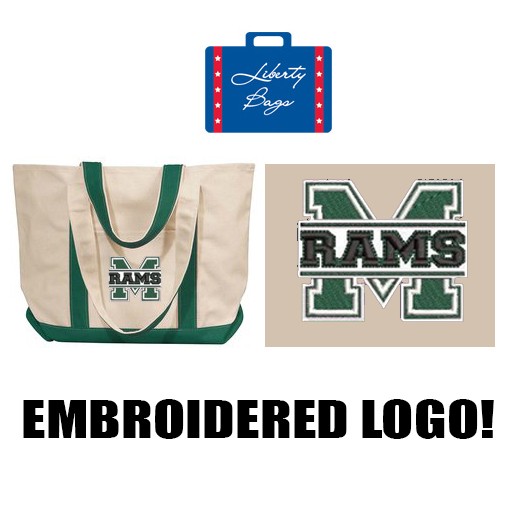 Martinson Elementary School Marshfield Liberty Bags Windward Large Cotton Canvas Classic Boat Tote