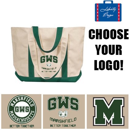 Governor Winslow School Marshfield Liberty Bags Windward Large Cotton Canvas Classic Boat Tote