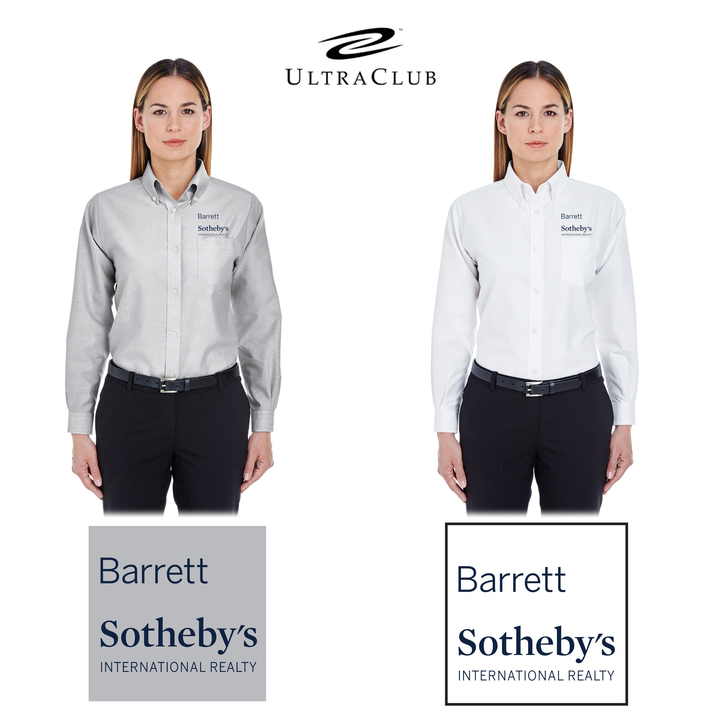 Barrett Sotheby’s UltraClub Women’s Classic Wrinkle-Resistant Long Sleeve Oxford