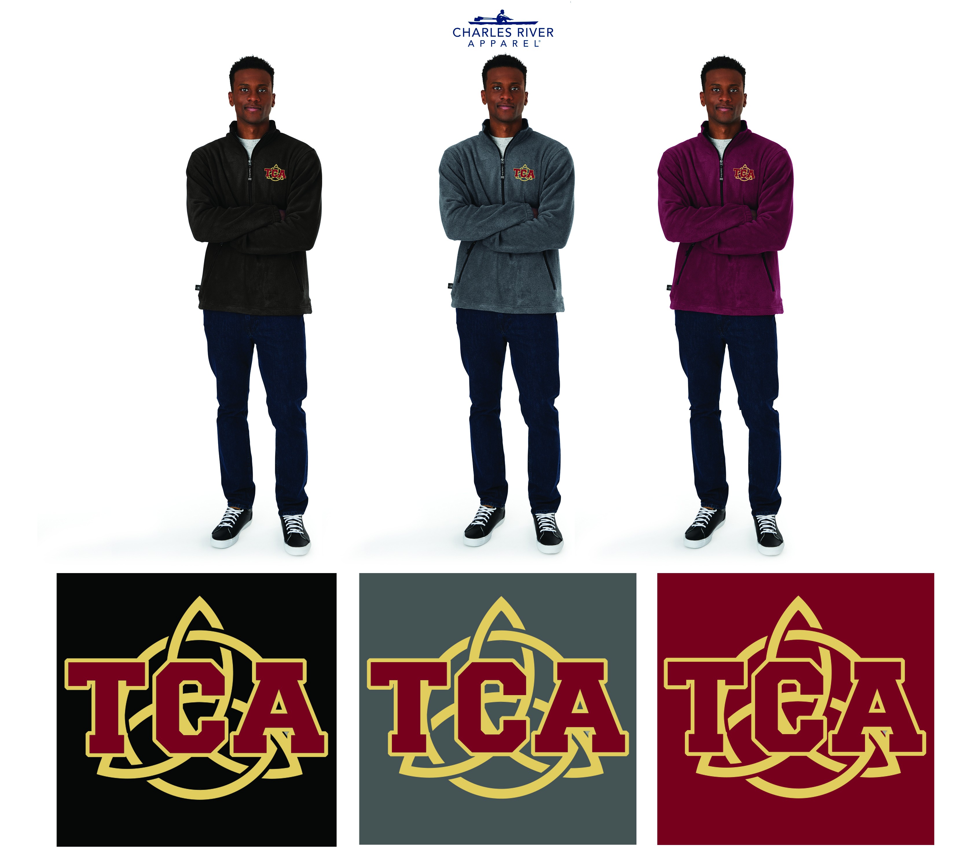 Trinity Catholic Academy Charles River Adult Adirondack Fleece Pullover