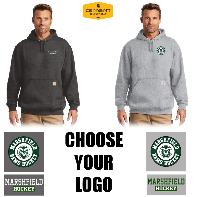Marshfield Hockey Boosters HS Carhartt ® Midweight Hooded Sweatshirt, Embroidered Version