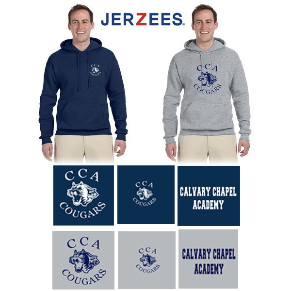 Calvary Chapel Academy Jerzees Adult 8 oz., NuBlend® Fleece Pullover Hooded Sweatshirt #996