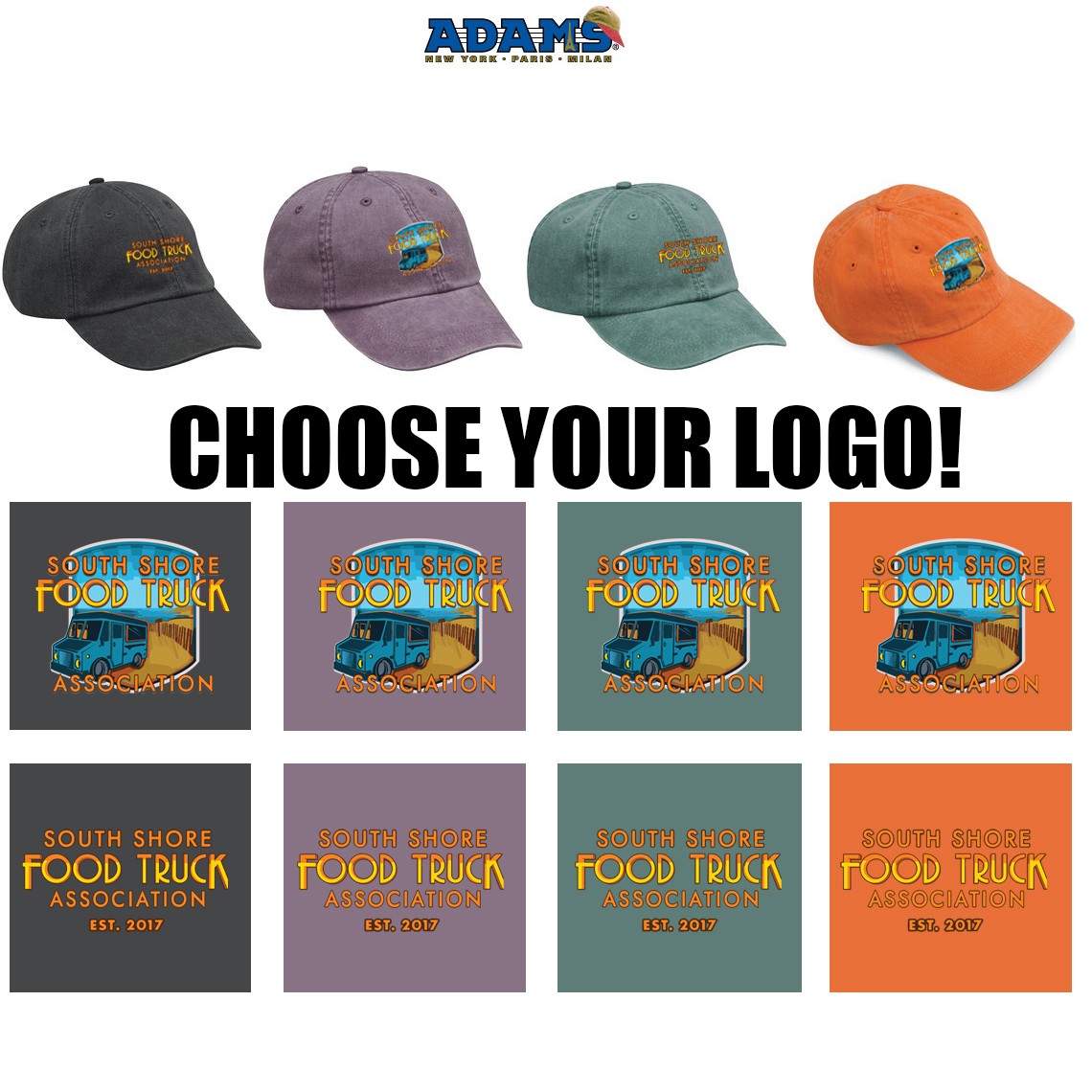 South Shore Food Truck Association SSFTA Adams Optimum Pigment Dyed-Cap