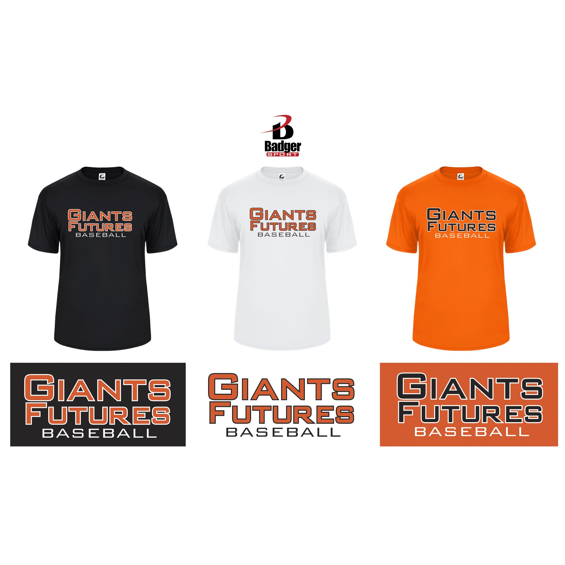 Giants Futures Baseball Badger Men’s C2 Sport Performance Tee