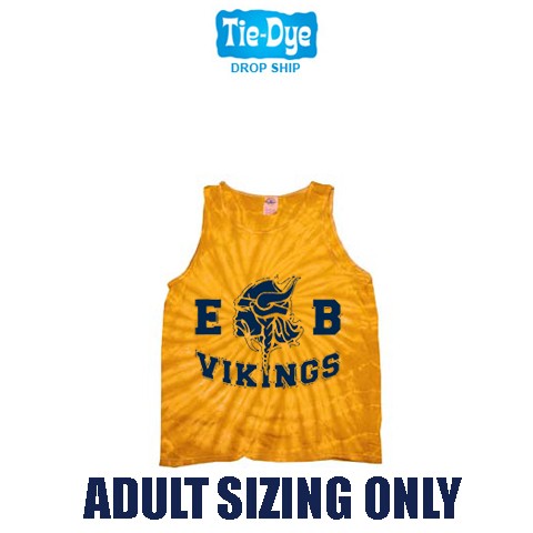 East Bridgewater Central School Tie-Dye Drop Ship Adult Tank Top