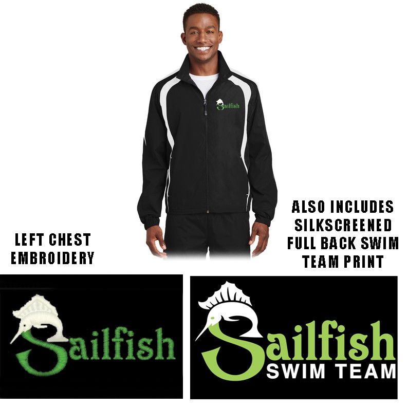 Sailfish Swim Team Sport-Tek® Colorblock Raglan Jacket, Adult