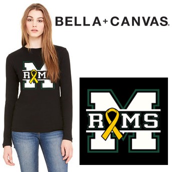Marshfield High School Gold Ribbon Club Bella + Canvas Ladies' Jersey Long-Sleeve T-Shirt