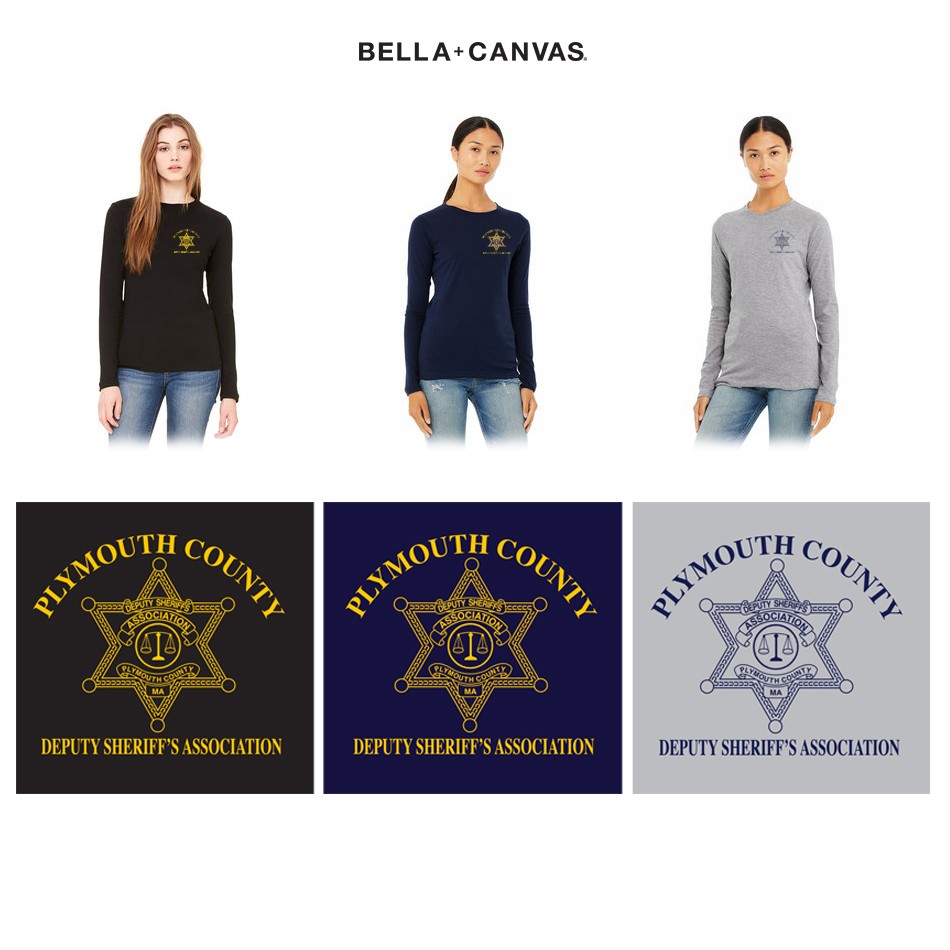 Plymouth County Deputy Sheriffs Association Bella + Canvas Ladies' Jersey Long-Sleeve T-Shirt
