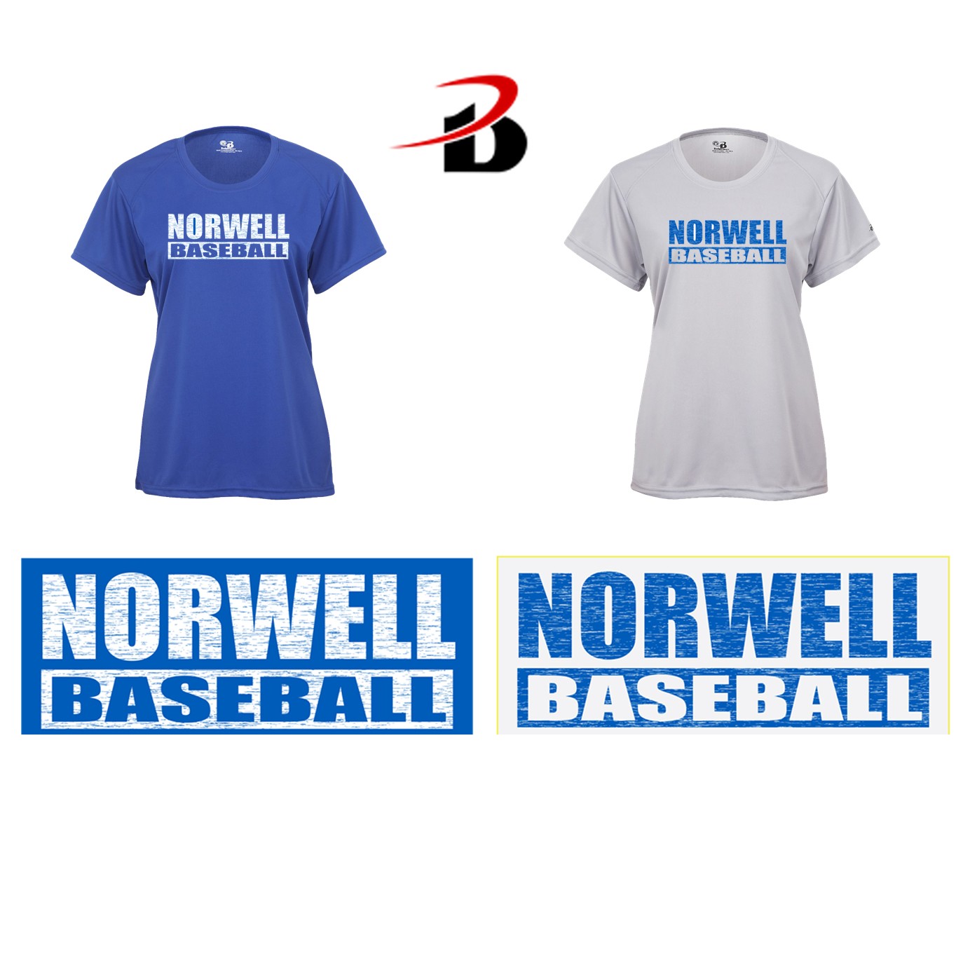 Norwell Baseball Badger B-Core Ladies Tee (Performance Material) Model 416000