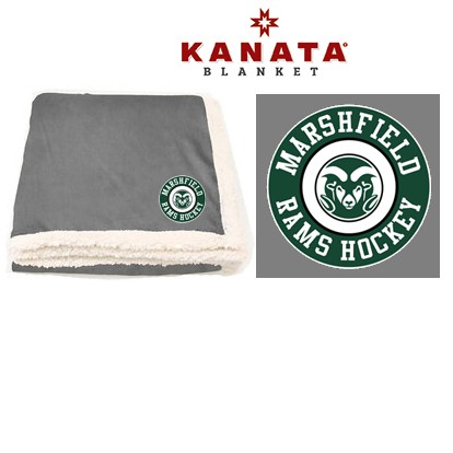 Marshfield Hockey Boosters HS Kanata Blanket Original Lambswool Throw