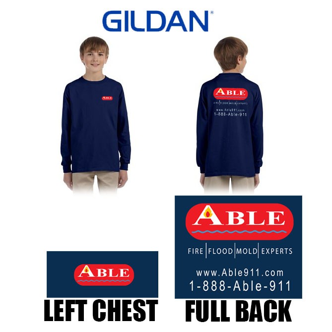 Able Corporate Ordering Gildan Youth Ultra Cotton® Long-Sleeve T-Shirt