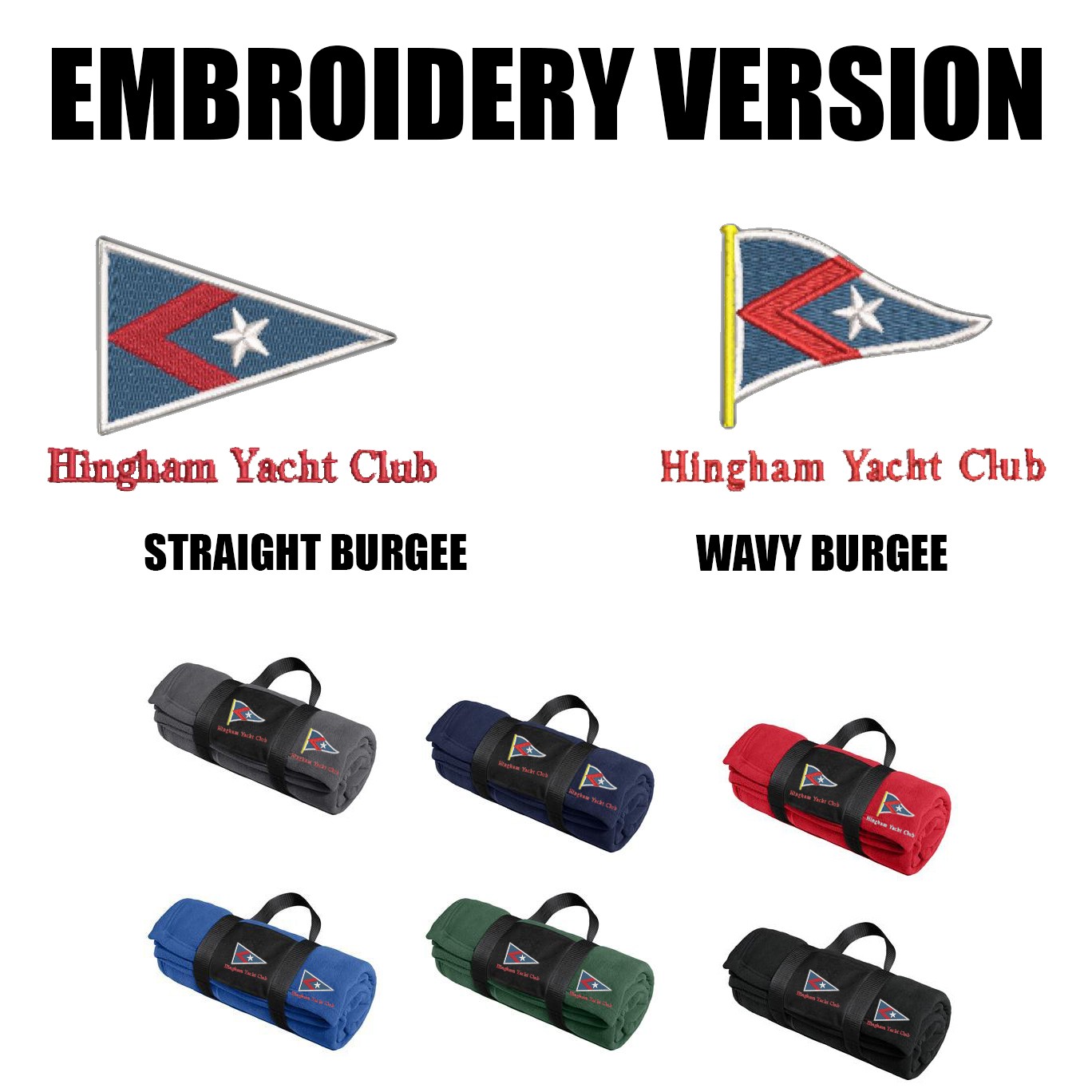 Hingham Yacht Club Port Authority® Fleece Blanket with Carrying Strap BP20