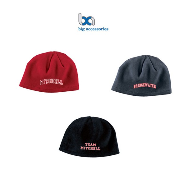 Mitchell Elementary & Bridgewater Town Apparel Big Accessories EMBROIDERED Knit Fleece Beanie