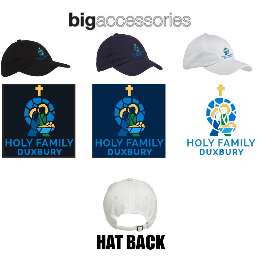 Holy Family Duxbury Big Accessories Youth 6-Panel Brushed Twill Unstructured Cap