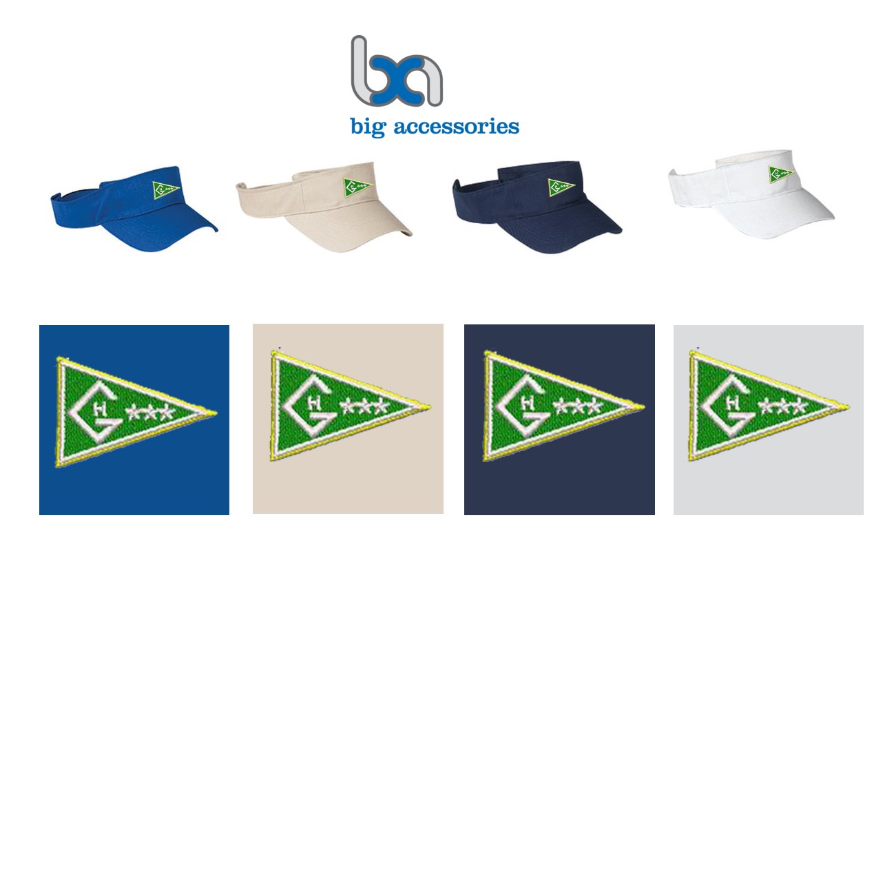 Green Harbor Yacht Club Big Accessories Cotton Twill Visor