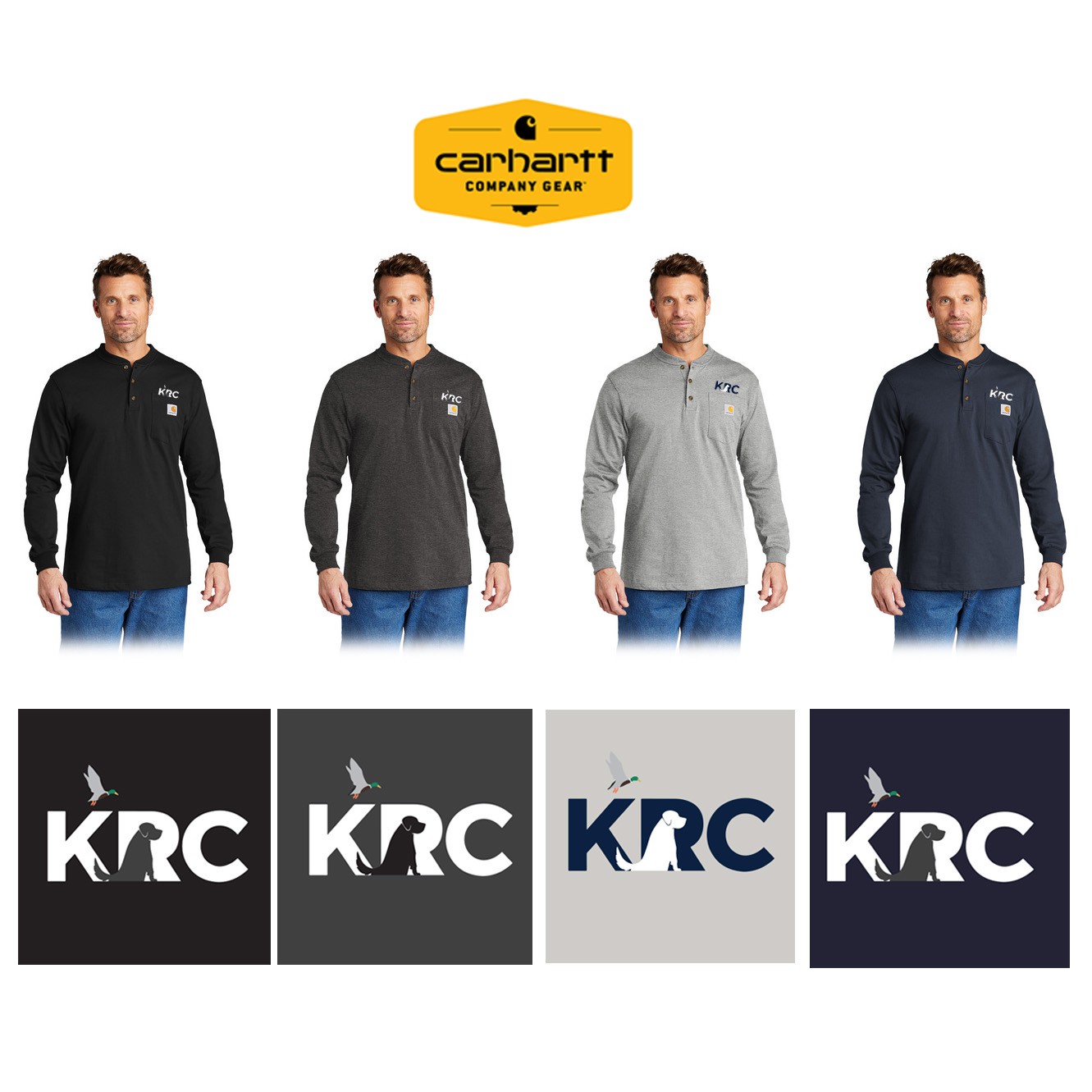 Keystone Retriever Club Carhartt® Long Sleeve Henley T-Shirt
