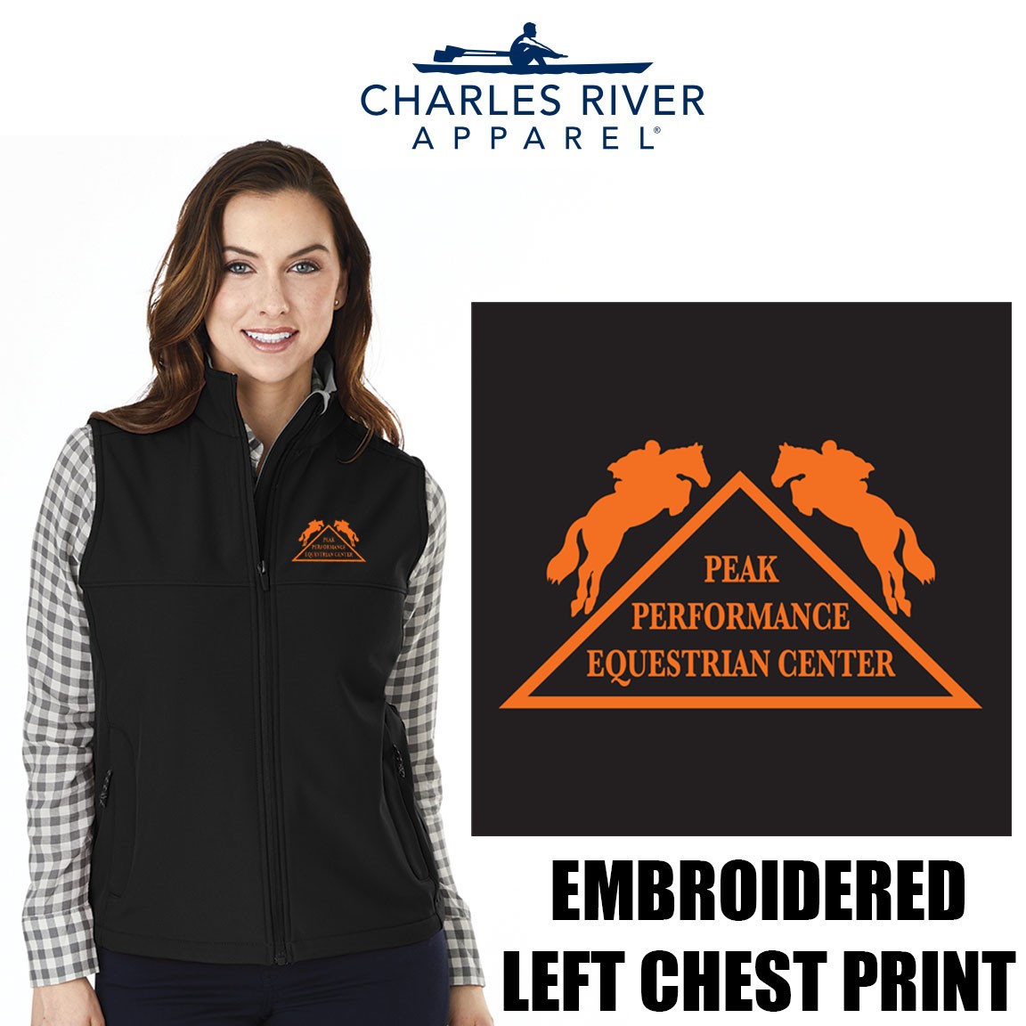 Peak Performance Equestrian Center Charles River Women’s Classic Soft Shell Vest