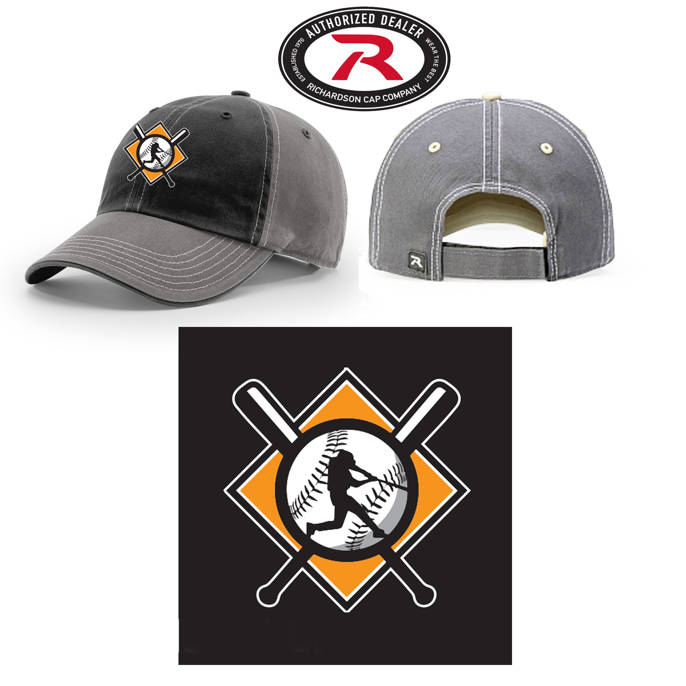 Hanson Little League Richardson Washed Chino Charcoal Cap