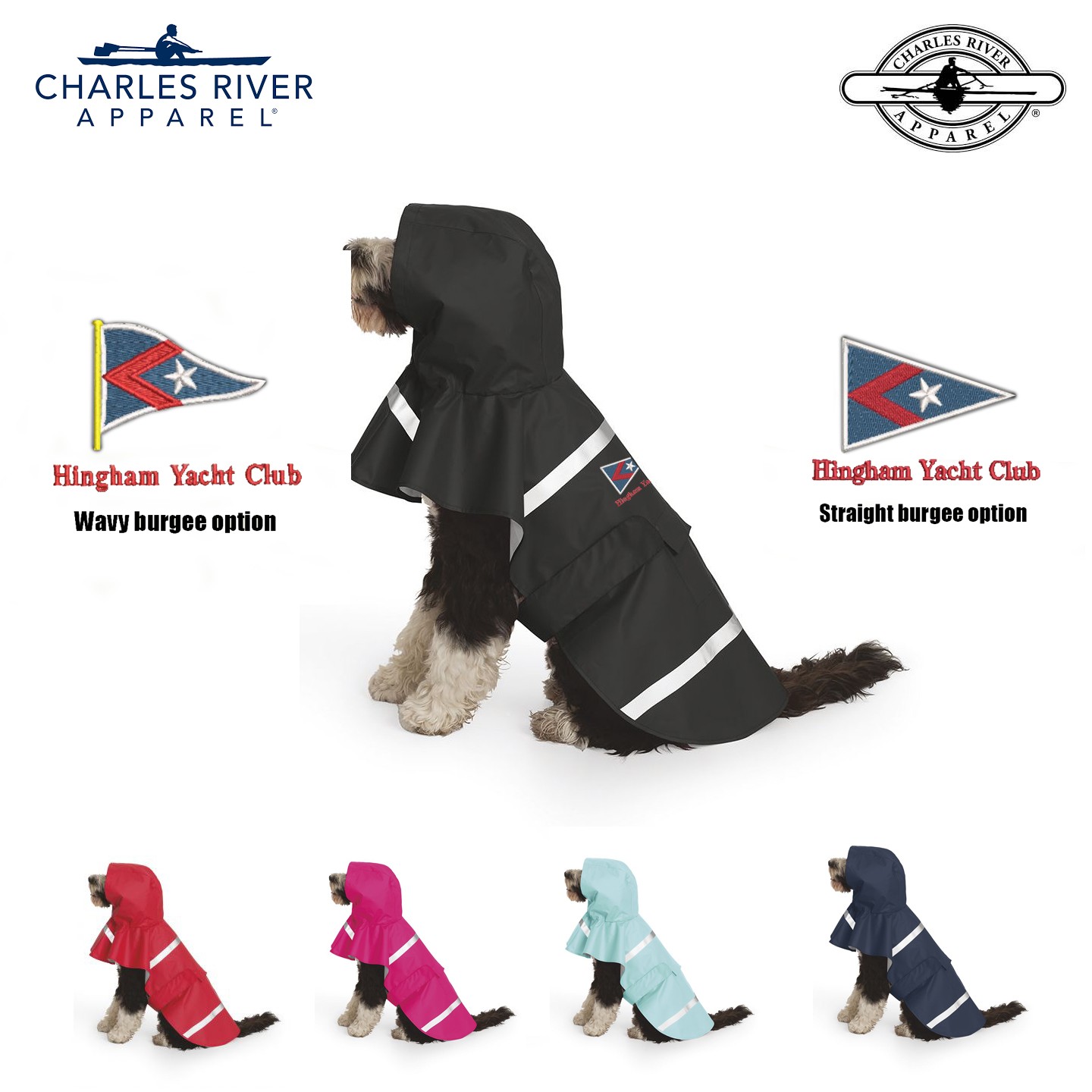 Hingham Yacht Club Charles River Doggie Rain Jacket 1099