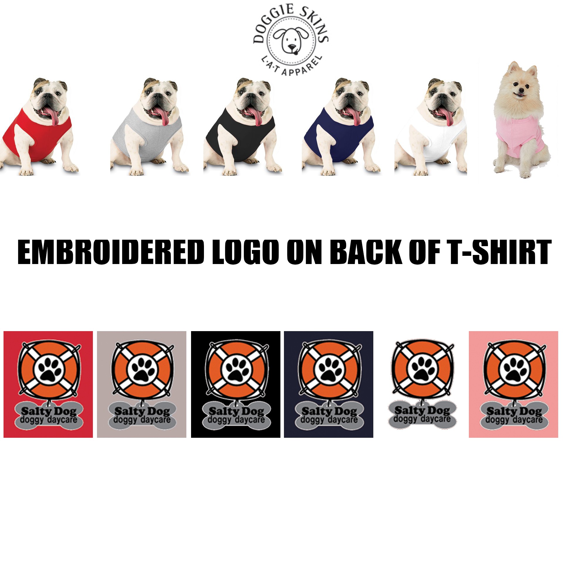 Salty Dog Doggy Daycare Doggie Skins Doggie Baby Rib Tank, For Dogs!