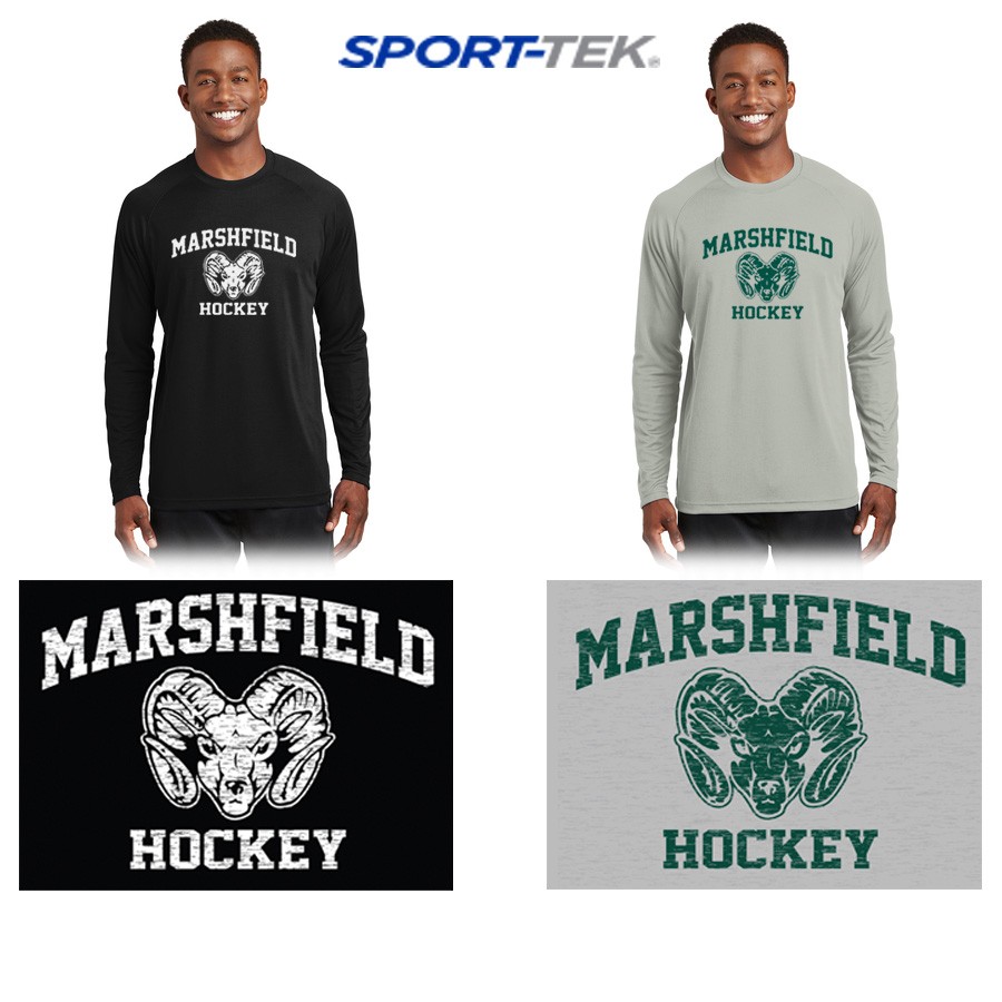 Marshfield High School Girls Hockey Sport Sport-Tek® Dry Zone® Long Sleeve Raglan T-Shirt
