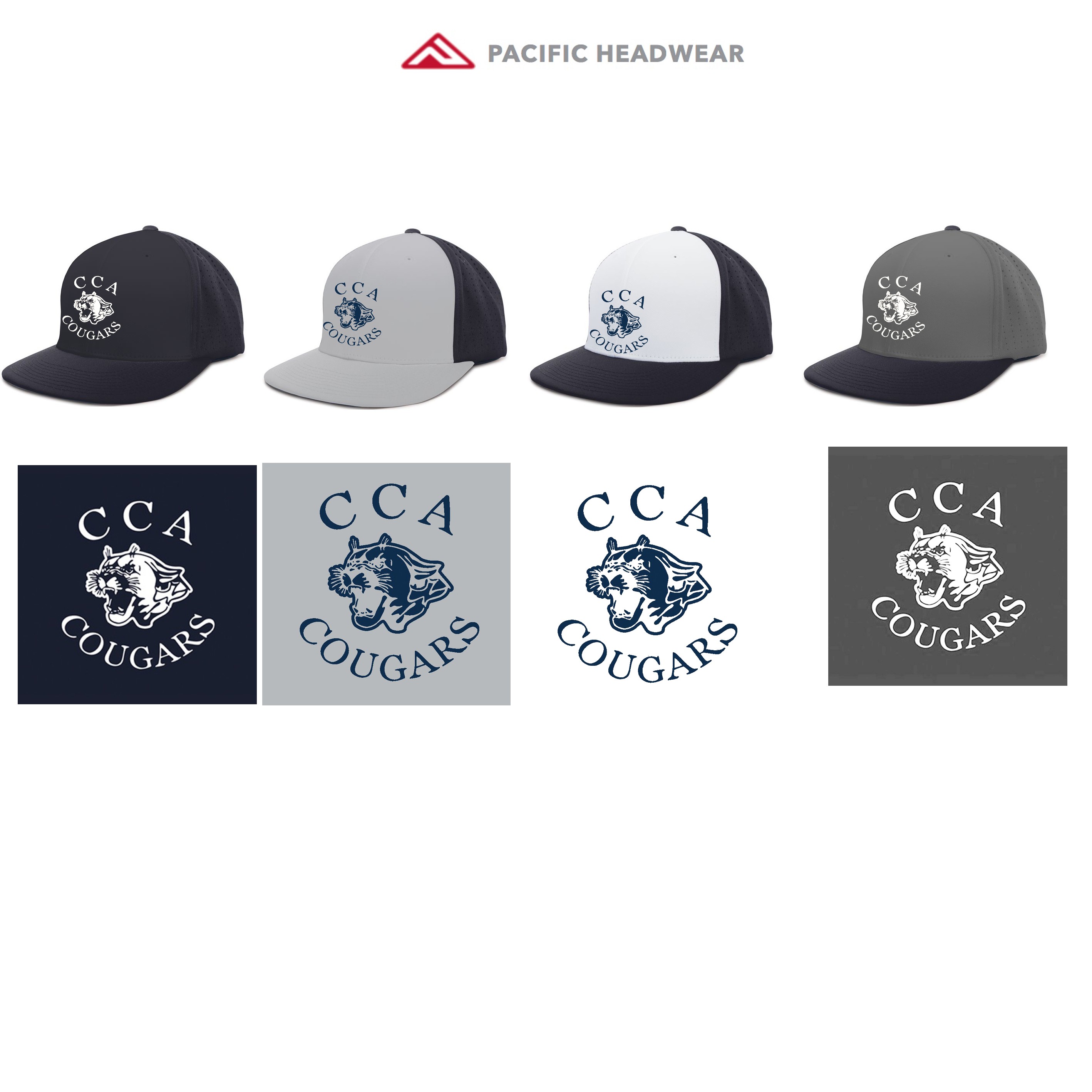 Calvary Chapel Academy Pacific Headwear Perforated F3 Performance Flexfit® Cap #ES474