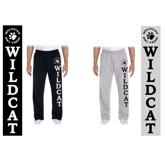 Wildcat Ski Team Gildan Dry Blend 9.3oz Open Bottom Sweatpants (Adult)