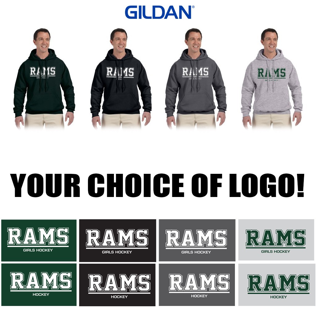 Marshfield high School Girls Hockey Gildan Adult DryBlend® Adult 9 oz., 50/50 Hooded Sweatshirt (Heavyweight)