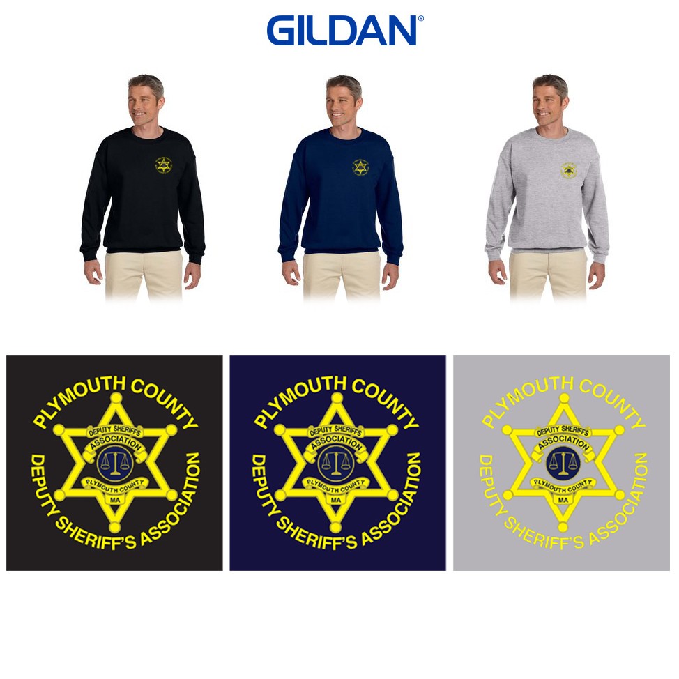Plymouth County Deputy Sheriffs Association Gildan Adult Heavy Blend™ Adult 8 oz., 50/50 Fleece Crew