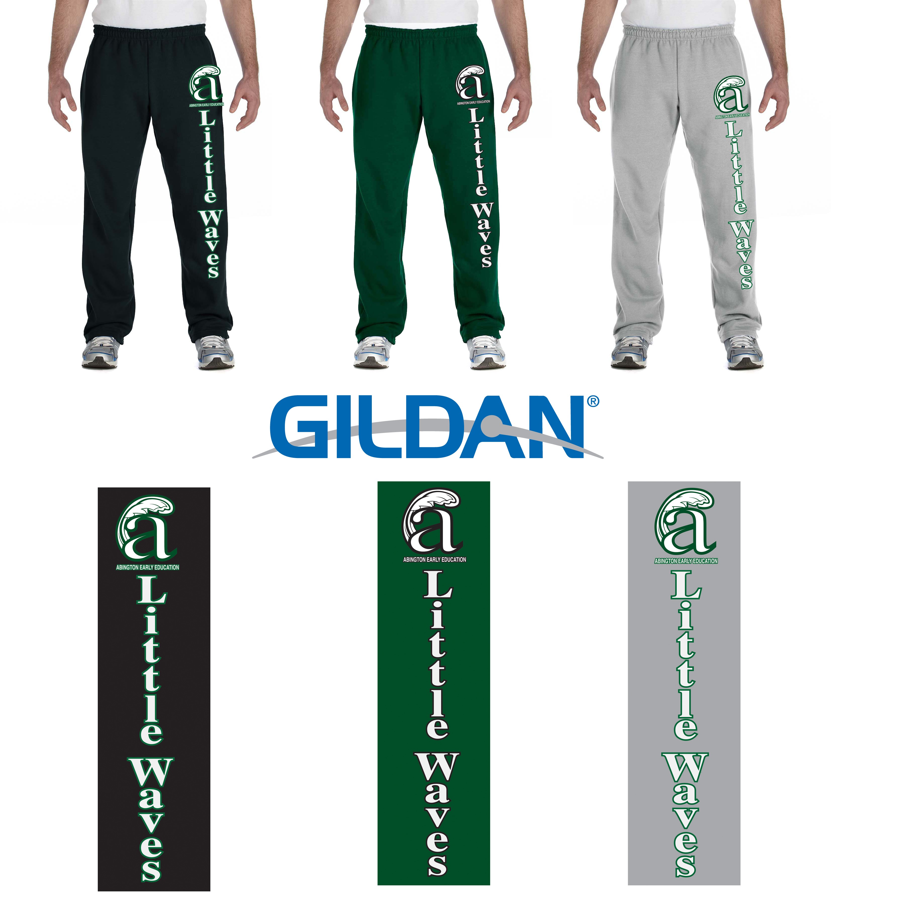 Abington Early Education Program PTO Little Waves Gildan Adult Heavy Blend™ Adult 8 oz., 50/50 Open-Bottom Sweatpants