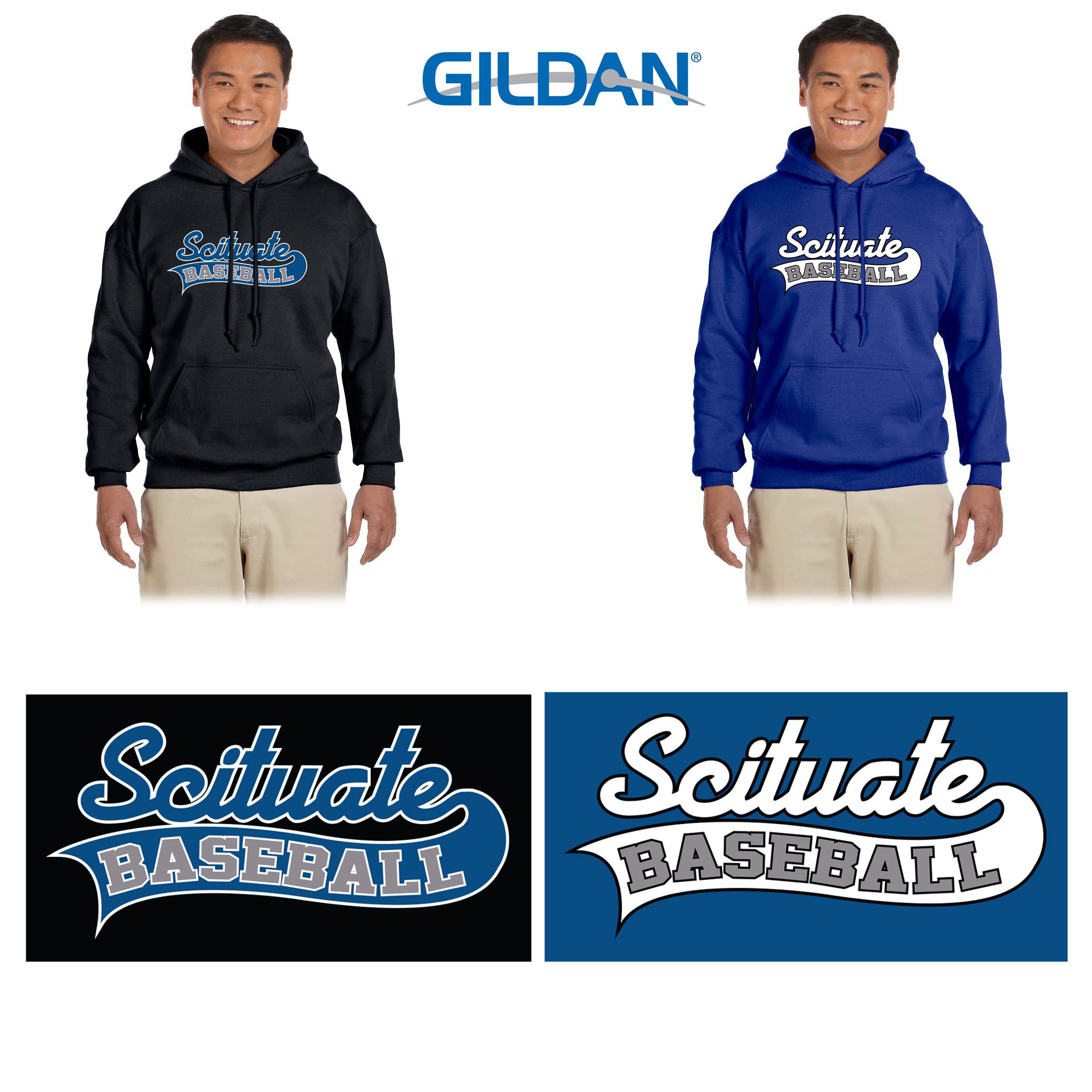 Scituate Baseball (SLL) Gildan Adult Heavy Blend™ 8 oz., 50/50 Hood, Adult