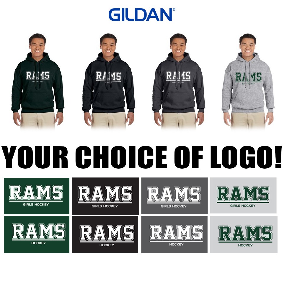 Marshfield high School Girls Hockey Gildan Adult Heavy Blend™ 50/50 Hooded Sweatshirt (Popular Midweight Sweatshirt)