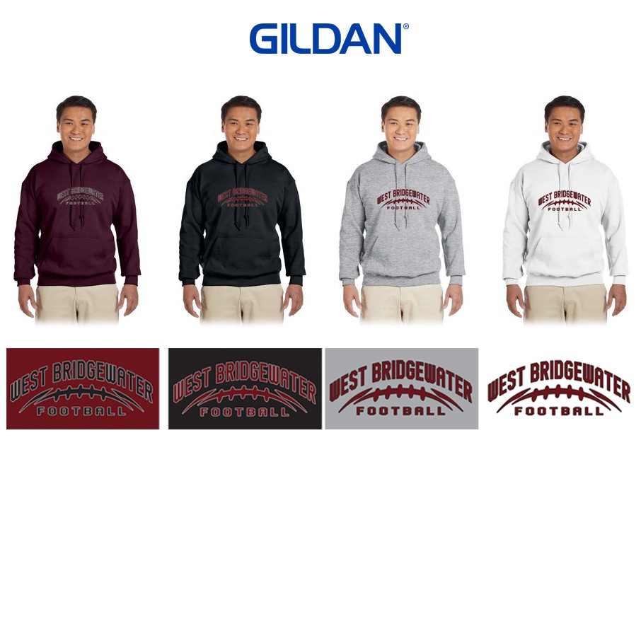 West Bridgewater Youth Football (& Cheer) Association Gildan Adult Heavy Blend™ 50/50 Hooded Sweatshirt, Special Edition Logo
