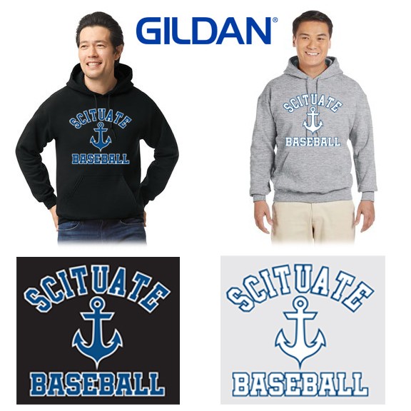 Scituate High School Baseball Gildan Adult Heavy Blend™ 8 oz., 50/50 Hooded Sweatshirt, Adult